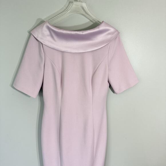 White House Black Market Pink Boatneck Jackie O Dress 60s style Sz 4 Career New - Picture 3 of 7